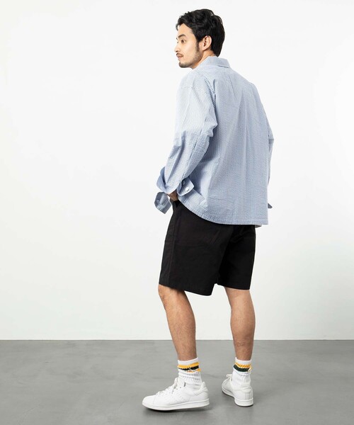 COWDEN（カウデン）の「COWDEN/カウデン シアサッカー CPOシャツ（シャツ/ブラウス・メンズ・ホワイト/ベージュ/ブルー・MEDIUM/LARGE）」の13枚目の写真