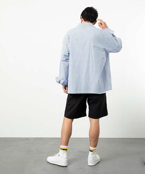 COWDEN（カウデン）の「COWDEN/カウデン シアサッカー CPOシャツ（シャツ/ブラウス・メンズ・ホワイト/ベージュ/ブルー・MEDIUM/LARGE）」の14枚目の写真