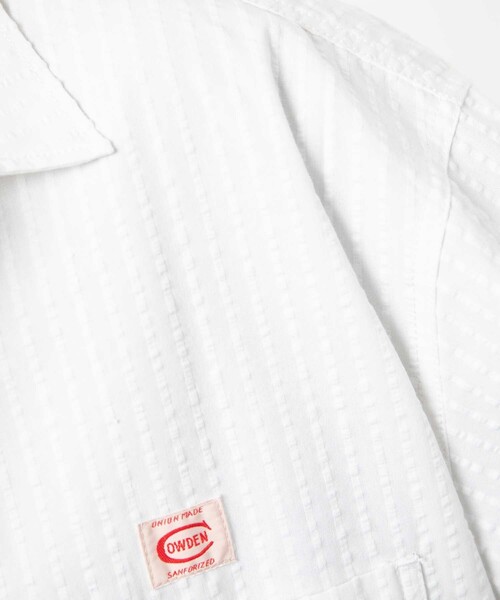 COWDEN（カウデン）の「COWDEN/カウデン シアサッカー CPOシャツ（シャツ/ブラウス・メンズ・ホワイト/ベージュ/ブルー・MEDIUM/LARGE）」の17枚目の写真