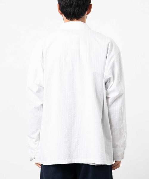 COWDEN（カウデン）の「COWDEN/カウデン シアサッカー CPOシャツ（シャツ/ブラウス・メンズ・ホワイト/ベージュ/ブルー・MEDIUM/LARGE）」の21枚目の写真