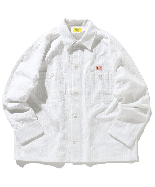 COWDEN（カウデン）の「COWDEN/カウデン シアサッカー CPOシャツ（シャツ/ブラウス・メンズ・ホワイト/ベージュ/ブルー・MEDIUM/LARGE）」の22枚目の写真