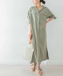 URBAN RESEARCH | オープンカラーロングシャツワンピース(ワンピース)