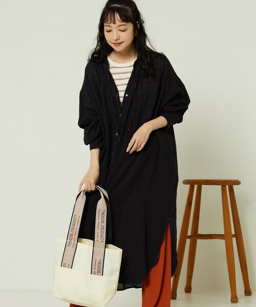 セール 配色ステッチリネンシャツワンピース シャツワンピース Freak S Store フリークスストア のファッション通販 Zozotown