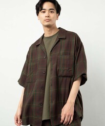 FREAK'S STORE | ビックシルエット オープンカラーシャツ/シェフ シャツ ショートスリーブ/アロハ/ワークシャツ(シャツ/ブラウス)