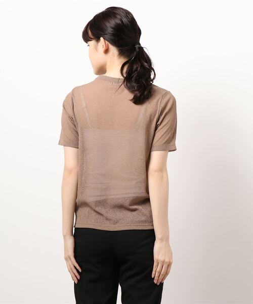 LOWRYS FARM（ローリーズファーム）の「シアーテレコＴＳＳ　946951（Tシャツ/カットソー・レディース・ブルー/ブラック/ダークブラウン/オフホワイト・FREE）」の15枚目の写真