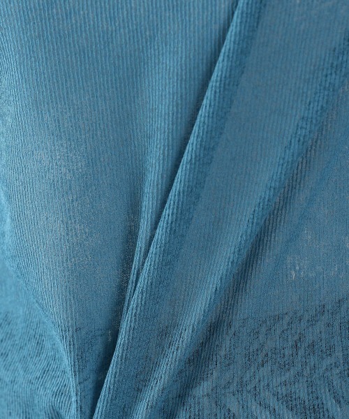 LOWRYS FARM（ローリーズファーム）の「シアーテレコＴＳＳ　946951（Tシャツ/カットソー・レディース・ブルー/ブラック/ダークブラウン/オフホワイト・FREE）」の7枚目の写真