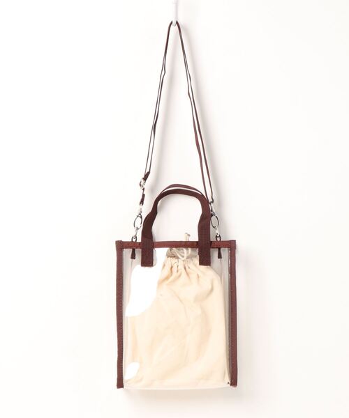 ehka sopo（エヘカソポ）の「クリアテープミニショルダー（ショルダーバッグ・レディース・ベージュ/ブラウン/ピンク・ﾌﾘ-）」の8枚目の写真
