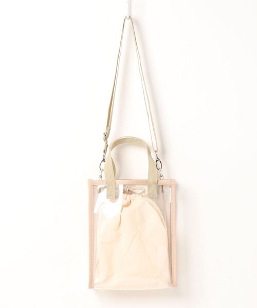 ehka sopo（エヘカソポ）の「クリアテープミニショルダー（ショルダーバッグ・レディース・ベージュ/ブラウン/ピンク・ﾌﾘ-）」の9枚目の写真
