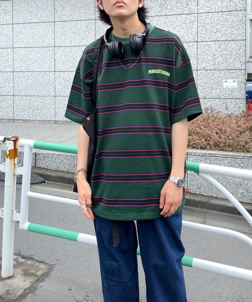 WHO'S WHO gallery（フーズフーギャラリー）の「【KOOKY'N/クーキー】ボーダーTEE（Tシャツ/カットソー・メンズ・ネイビー/ブラウン/ブラック/アッシュグレー/グリーン・FREE）」の4枚目の写真