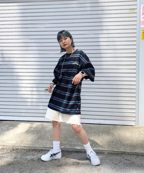 WHO'S WHO gallery（フーズフーギャラリー）の「【KOOKY'N/クーキー】ボーダーTEE（Tシャツ/カットソー・メンズ・ネイビー/ブラウン/ブラック/アッシュグレー/グリーン・FREE）」の11枚目の写真