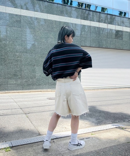 WHO'S WHO gallery（フーズフーギャラリー）の「【KOOKY'N/クーキー】ボーダーTEE（Tシャツ/カットソー・メンズ・ネイビー/ブラウン/ブラック/アッシュグレー/グリーン・FREE）」の12枚目の写真