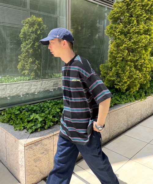 WHO'S WHO gallery（フーズフーギャラリー）の「【KOOKY'N/クーキー】ボーダーTEE（Tシャツ/カットソー・メンズ・ネイビー/ブラウン/ブラック/アッシュグレー/グリーン・FREE）」の15枚目の写真