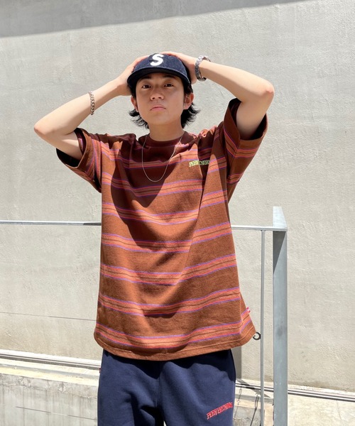 WHO'S WHO gallery（フーズフーギャラリー）の「【KOOKY'N/クーキー】ボーダーTEE（Tシャツ/カットソー・メンズ・ネイビー/ブラウン/ブラック/アッシュグレー/グリーン・FREE）」の17枚目の写真