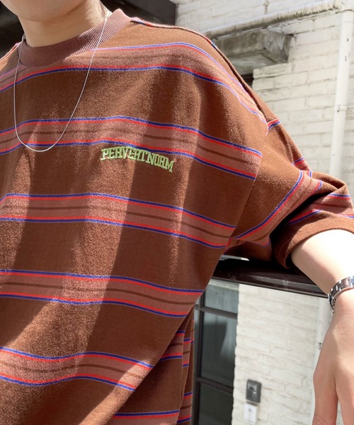 WHO'S WHO gallery（フーズフーギャラリー）の「【KOOKY'N/クーキー】ボーダーTEE（Tシャツ/カットソー・メンズ・ネイビー/ブラウン/ブラック/アッシュグレー/グリーン・FREE）」の20枚目の写真