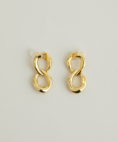 JANESMITH(ジェーンスミス)の「【JANE SMITH(ジェーンスミス)】DOUBLE CHAIN CLIP EARRING(イヤリング・レディース・ゴールド/シルバー・FREE)」の1枚目の写真