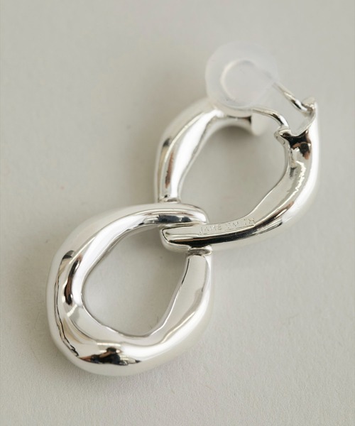 JANESMITH(ジェーンスミス)の「【JANE SMITH(ジェーンスミス)】DOUBLE CHAIN CLIP EARRING(イヤリング・レディース・ゴールド/シルバー・FREE)」の4枚目の写真
