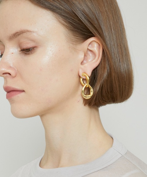 JANESMITH(ジェーンスミス)の「【JANE SMITH(ジェーンスミス)】DOUBLE CHAIN CLIP EARRING(イヤリング・レディース・ゴールド/シルバー・FREE)」の9枚目の写真