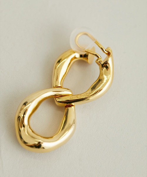 JANESMITH(ジェーンスミス)の「【JANE SMITH(ジェーンスミス)】DOUBLE CHAIN CLIP EARRING(イヤリング・レディース・ゴールド/シルバー・FREE)」の6枚目の写真