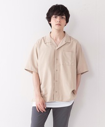 フェイクスエードオープンカラーシャツ（解禁）  タンクトップセット