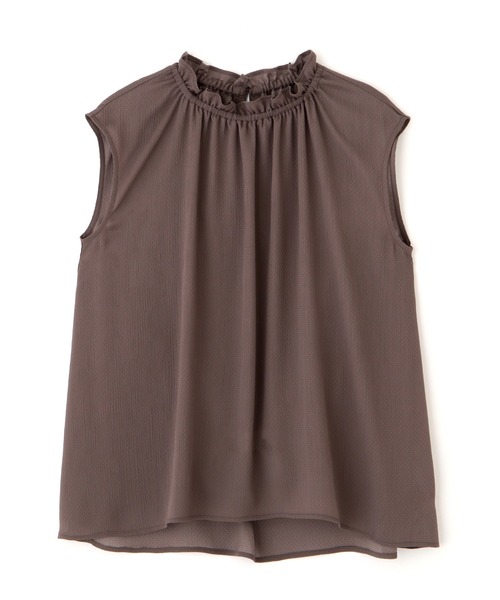 NATURAL BEAUTY BASIC(ナチュラルビューティーベーシック)の「ドビーフリルブラウス/0171210601(シャツ/ブラウス・レディース・ブラウン/ベージュ/ピンク・MEDIUM)」の7枚目の写真