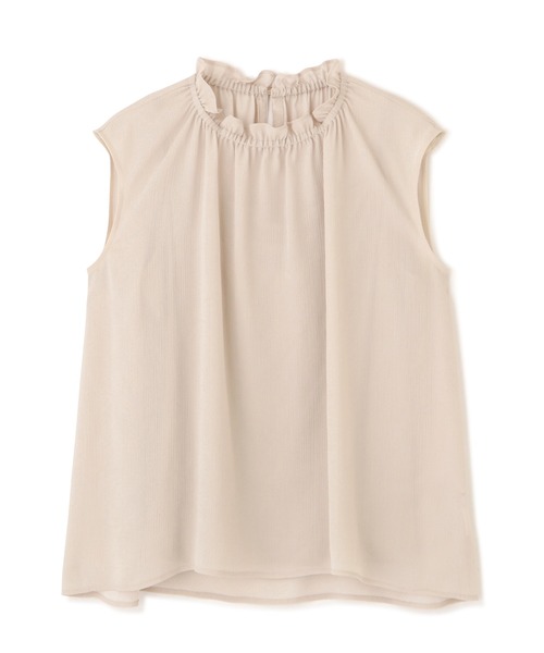 NATURAL BEAUTY BASIC(ナチュラルビューティーベーシック)の「ドビーフリルブラウス/0171210601(シャツ/ブラウス・レディース・ブラウン/ベージュ/ピンク・MEDIUM)」の12枚目の写真