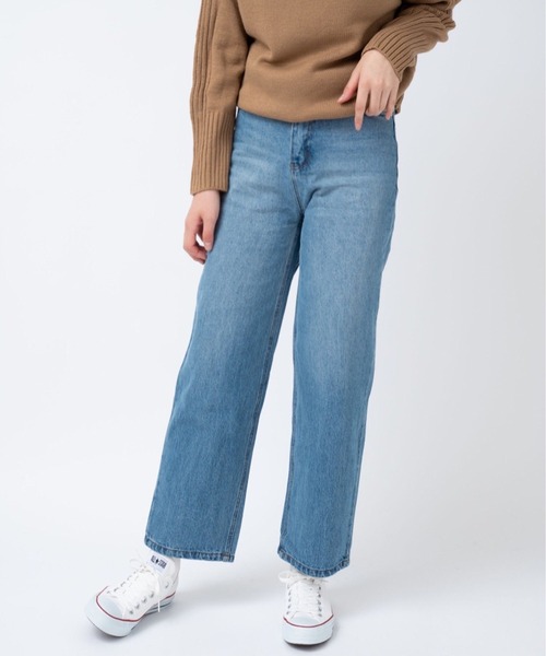 MAISON BREEZE（メゾンブリーズ）の「【MAISON BREEZE】デニムルーズストレートパンツ 14819805（デニムパンツ・レディース・ホワイト/グレー/ブルー・FREE）」の3枚目の写真