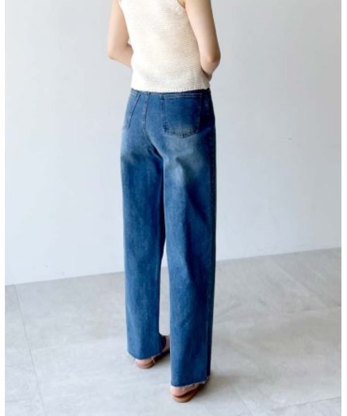 MAISON BREEZE（メゾンブリーズ）の「【MAISON BREEZE】デニムルーズストレートパンツ 14819805（デニムパンツ・レディース・ホワイト/グレー/ブルー・FREE）」の11枚目の写真