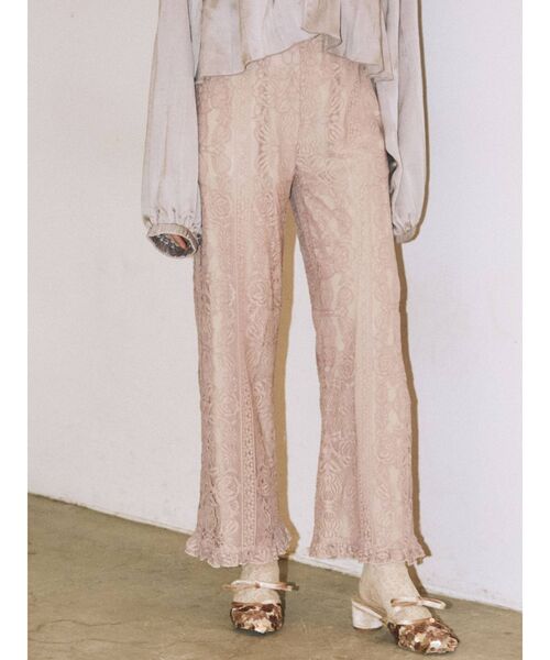 merry jenny（メリージェニー）の「バイカラーレースパンツ（その他パンツ・レディース・アイボリー・FREE）」の3枚目の写真