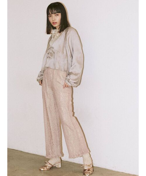 merry jenny（メリージェニー）の「バイカラーレースパンツ（その他パンツ・レディース・アイボリー・FREE）」の6枚目の写真