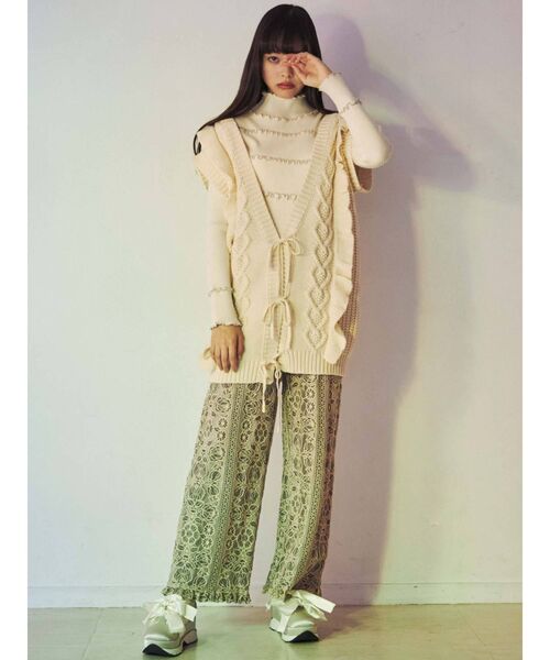 merry jenny（メリージェニー）の「バイカラーレースパンツ（その他パンツ・レディース・アイボリー・FREE）」の13枚目の写真