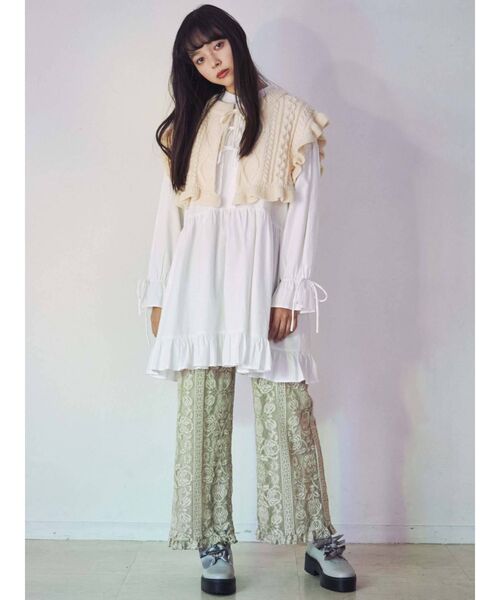 merry jenny（メリージェニー）の「バイカラーレースパンツ（その他パンツ・レディース・アイボリー・FREE）」の15枚目の写真