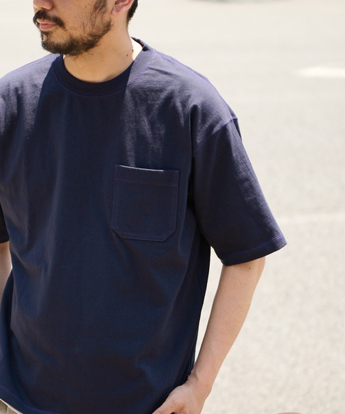 CIAOPANIC TYPY（チャオパニックティピー）の「USAコットンカラーステッチポケットTee（Tシャツ/カットソー・メンズ・ブラック/ブルー/オフホワイト/グレー/レッド・X-LARGE/MEDIUM/LARGE/SMALL）」の3枚目の写真