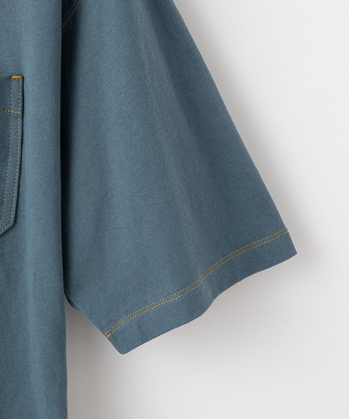 CIAOPANIC TYPY（チャオパニックティピー）の「USAコットンカラーステッチポケットTee（Tシャツ/カットソー・メンズ・ブラック/ブルー/オフホワイト/グレー/レッド・X-LARGE/MEDIUM/LARGE/SMALL）」の20枚目の写真