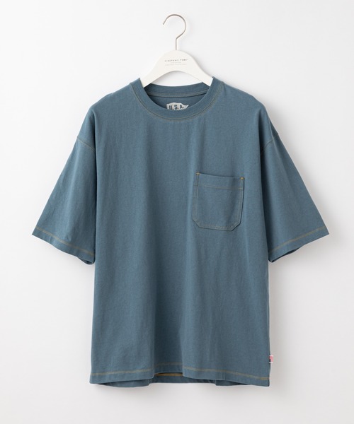 CIAOPANIC TYPY（チャオパニックティピー）の「USAコットンカラーステッチポケットTee（Tシャツ/カットソー・メンズ・ブラック/ブルー/オフホワイト/グレー/レッド・X-LARGE/MEDIUM/LARGE/SMALL）」の14枚目の写真