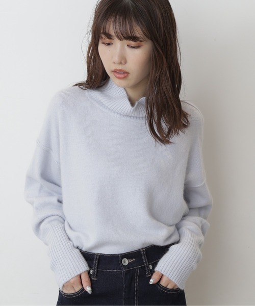 FREE'S MART(フリーズマート)の「【インフルエンサー森下愛里沙さんレコメンド】◆FOX混タートルネックニット(ニット/セーター・レディース・ベージュ/ブラウン/サックスブルー/ピンク/オレンジ/ブルー/グレー系その他・FREE)」の9枚目の写真