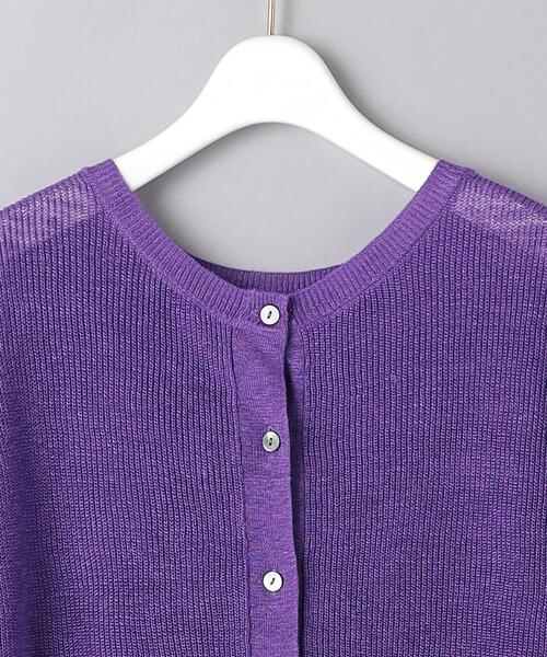 UNITED ARROWS(ユナイテッドアローズ)の「UWSC LINEN 2WAY キャップスリーブ ニット◆(ニット/セーター・レディース・ブラック/パープル/オリーブ・FREE)」の21枚目の写真