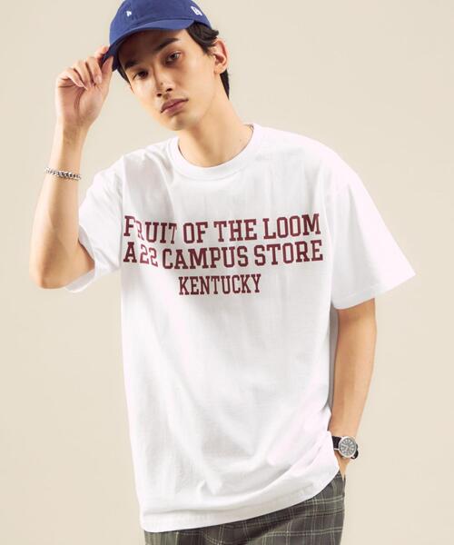 FRUIT OF THE LOOM（フルーツオブザルーム）の「OLT 別注 [ フルーツオブザルーム ] FRUIT OF THE LOOM キャンパス ストア 半袖 Tシャツ（Tシャツ/カットソー・メンズ・ホワイト/ブラック/ネイビー/その他1・MEDIUM/LARGE/X-LARGE）」の6枚目の写真