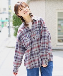 チチカカ | チェッククロス刺繍シャツ(シャツ/ブラウス)