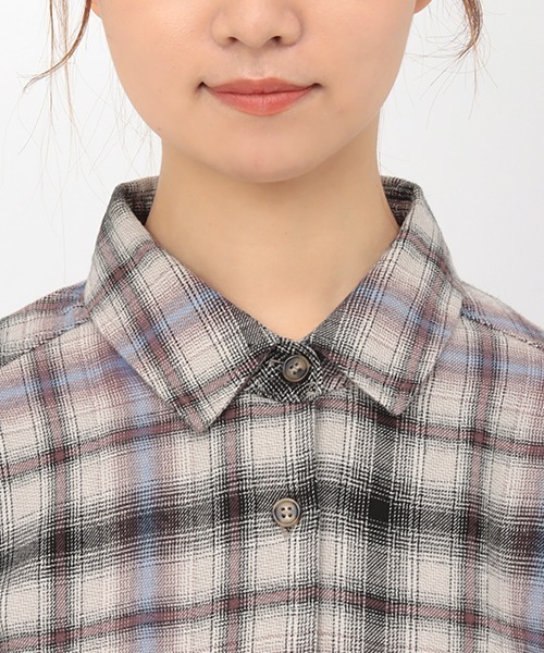 チチカカ（チチカカ）の「チェッククロス刺繍シャツ（シャツ/ブラウス・レディース・ブルー/アイボリー/ネイビー・FREE）」の17枚目の写真