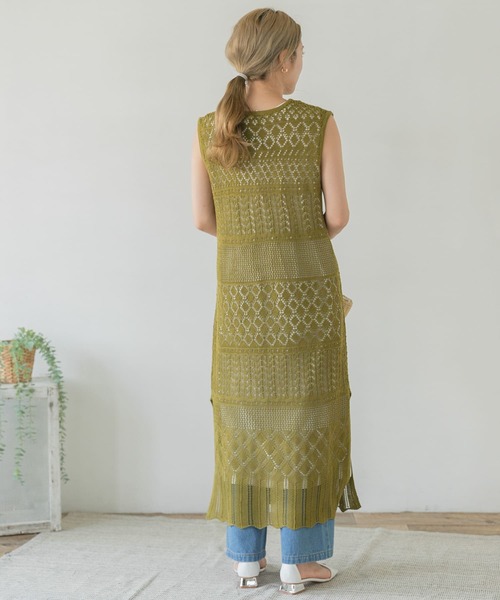 ITEMS URBANRESEARCH（アイテムズ アーバンリサーチ）の「インナーセットガラアミニットワンピース（ワンピース・レディース・ブラック/カーキ/グレー系その他・FREE）」の13枚目の写真