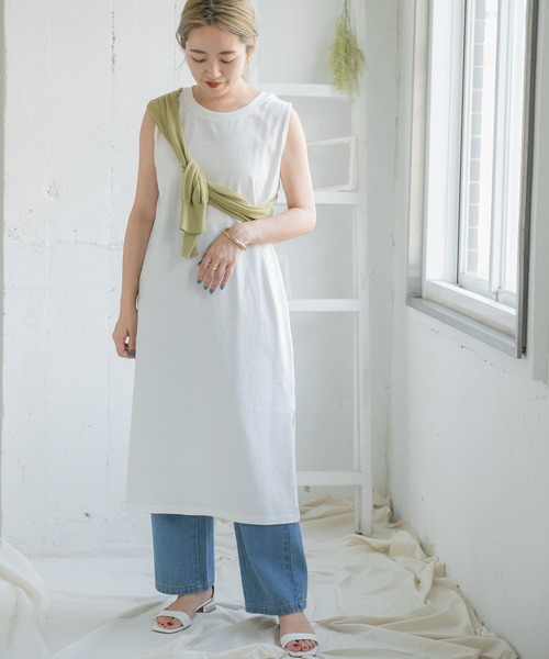 ITEMS URBANRESEARCH（アイテムズ アーバンリサーチ）の「インナーセットガラアミニットワンピース（ワンピース・レディース・ブラック/カーキ/グレー系その他・FREE）」の15枚目の写真