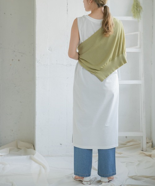 ITEMS URBANRESEARCH（アイテムズ アーバンリサーチ）の「インナーセットガラアミニットワンピース（ワンピース・レディース・ブラック/カーキ/グレー系その他・FREE）」の11枚目の写真