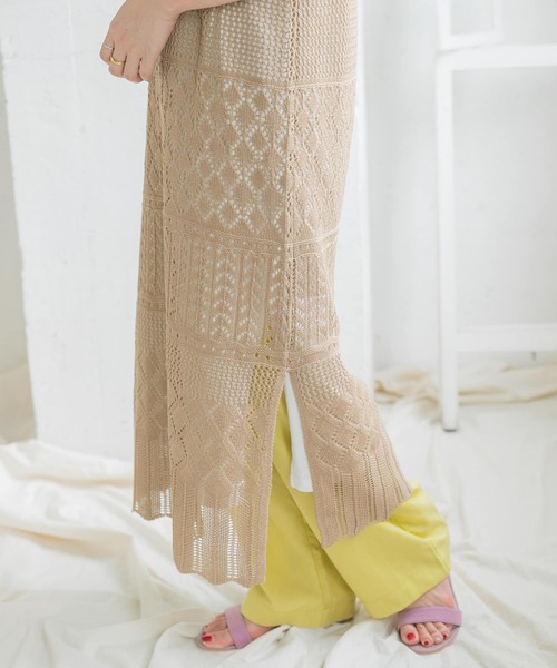 ITEMS URBANRESEARCH（アイテムズ アーバンリサーチ）の「インナーセットガラアミニットワンピース（ワンピース・レディース・ブラック/カーキ/グレー系その他・FREE）」の17枚目の写真