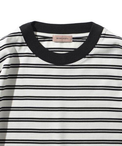 BEAMS LIGHTS(ビームスライツ)の「BEAMS LIGHTS / ギザコットン スプレンダーツイスト ボーダー Tシャツ(Tシャツ/カットソー・メンズ・ホワイト系その他/ブラウン系その他/ベージュ系その他・SMALL/MEDIUM/LARGE)」の5枚目の写真