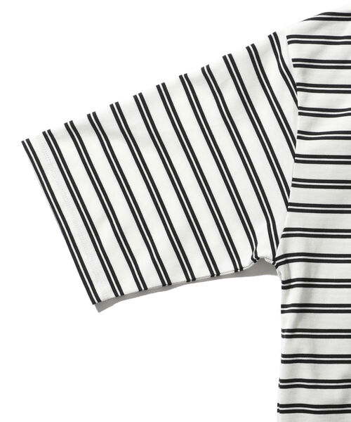 BEAMS LIGHTS(ビームスライツ)の「BEAMS LIGHTS / ギザコットン スプレンダーツイスト ボーダー Tシャツ(Tシャツ/カットソー・メンズ・ホワイト系その他/ブラウン系その他/ベージュ系その他・SMALL/MEDIUM/LARGE)」の6枚目の写真