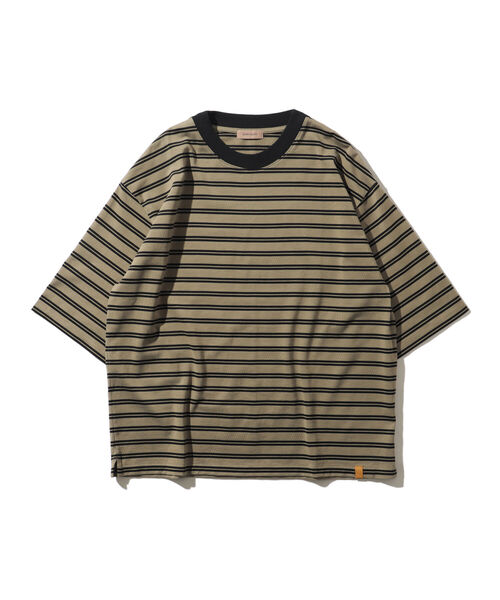 BEAMS LIGHTS(ビームスライツ)の「BEAMS LIGHTS / ギザコットン スプレンダーツイスト ボーダー Tシャツ(Tシャツ/カットソー・メンズ・ホワイト系その他/ブラウン系その他/ベージュ系その他・SMALL/MEDIUM/LARGE)」の10枚目の写真