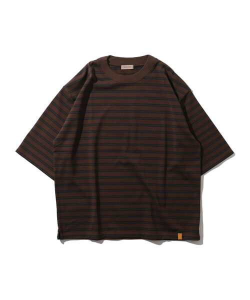 BEAMS LIGHTS(ビームスライツ)の「BEAMS LIGHTS / ギザコットン スプレンダーツイスト ボーダー Tシャツ(Tシャツ/カットソー・メンズ・ホワイト系その他/ブラウン系その他/ベージュ系その他・SMALL/MEDIUM/LARGE)」の12枚目の写真