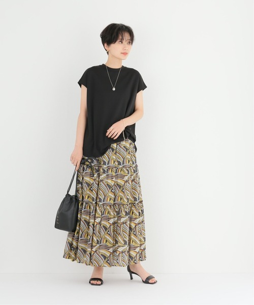 Simplicite（サンプリシテ）の「モックネックフレンチカットソー◆（Tシャツ/カットソー・レディース・ベージュ/ホワイト/ブラック・FREE）」の5枚目の写真