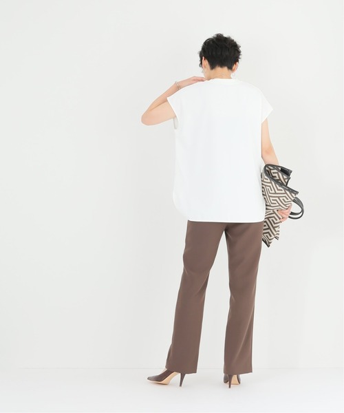 Simplicite（サンプリシテ）の「モックネックフレンチカットソー◆（Tシャツ/カットソー・レディース・ベージュ/ホワイト/ブラック・FREE）」の9枚目の写真