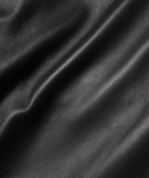 ADAM ET ROPE'(アダムエロペ)の「シープレザー シングルライダースジャケット/ルーズシルエット/UNISEX(ライダースジャケット・メンズ・ブラック・L/M/S)」の21枚目の写真